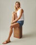 Women's Linen Tank - White